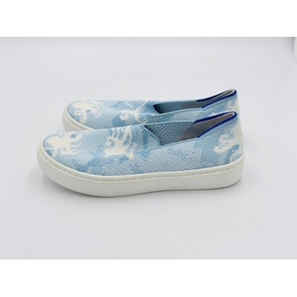 Rothy's Kids Size K11 Blue White Octopus Print Slip On Shoes Sneakers